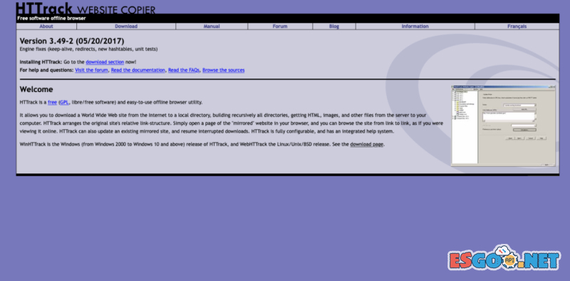 phan mem httrack website copier download toan bo website